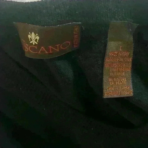 Toscano Men's 100% Merino Wool Black Sweater Preppy Vest Men’s Size L Cozy Comfy - Picture 3 of 3